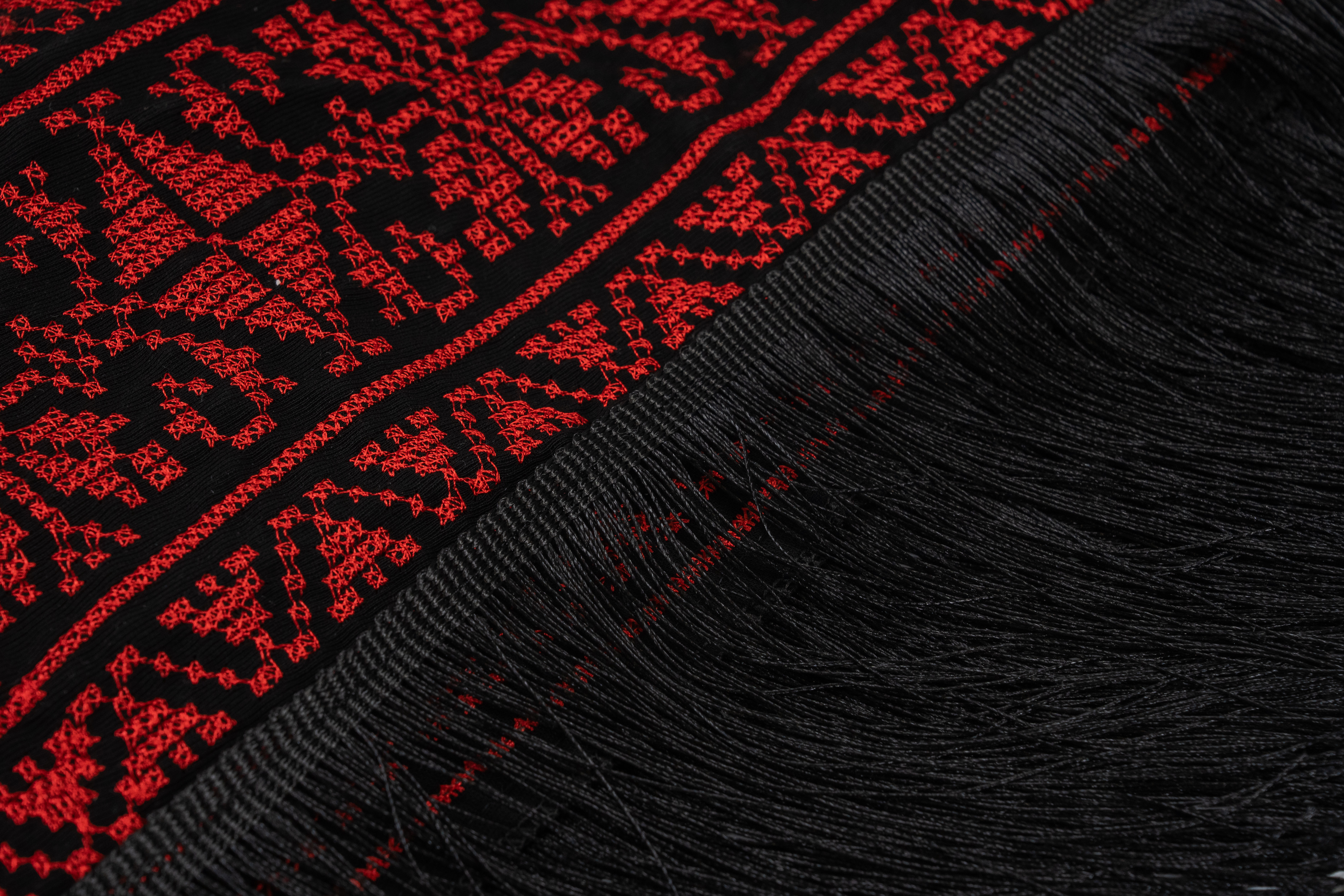 Embroidered Scarf and Jerusalem Wallet