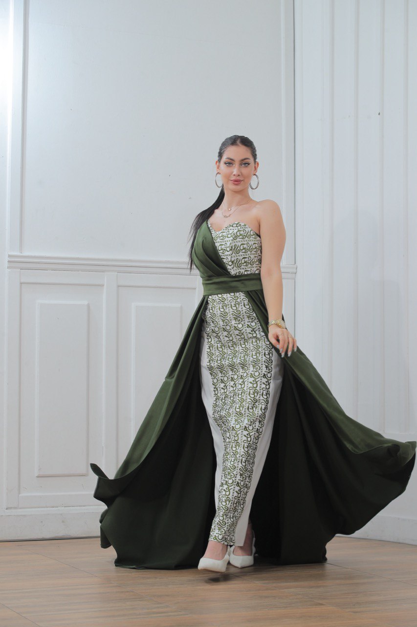 Embroidered Sleeveless Dress with Satin Extension