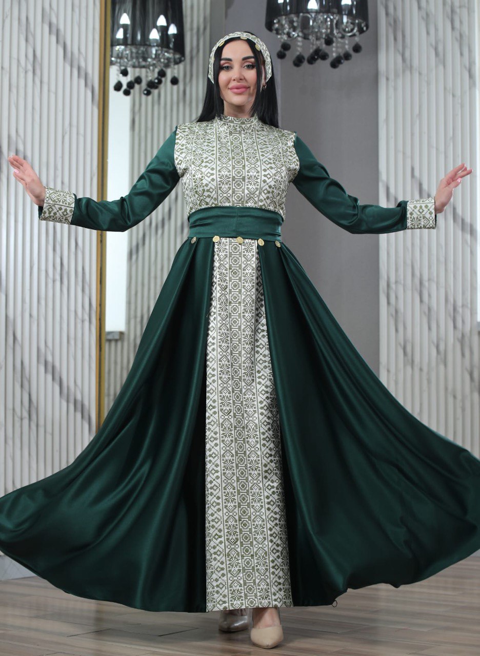 Elegant Traditional Palestinian Embroidered Dress