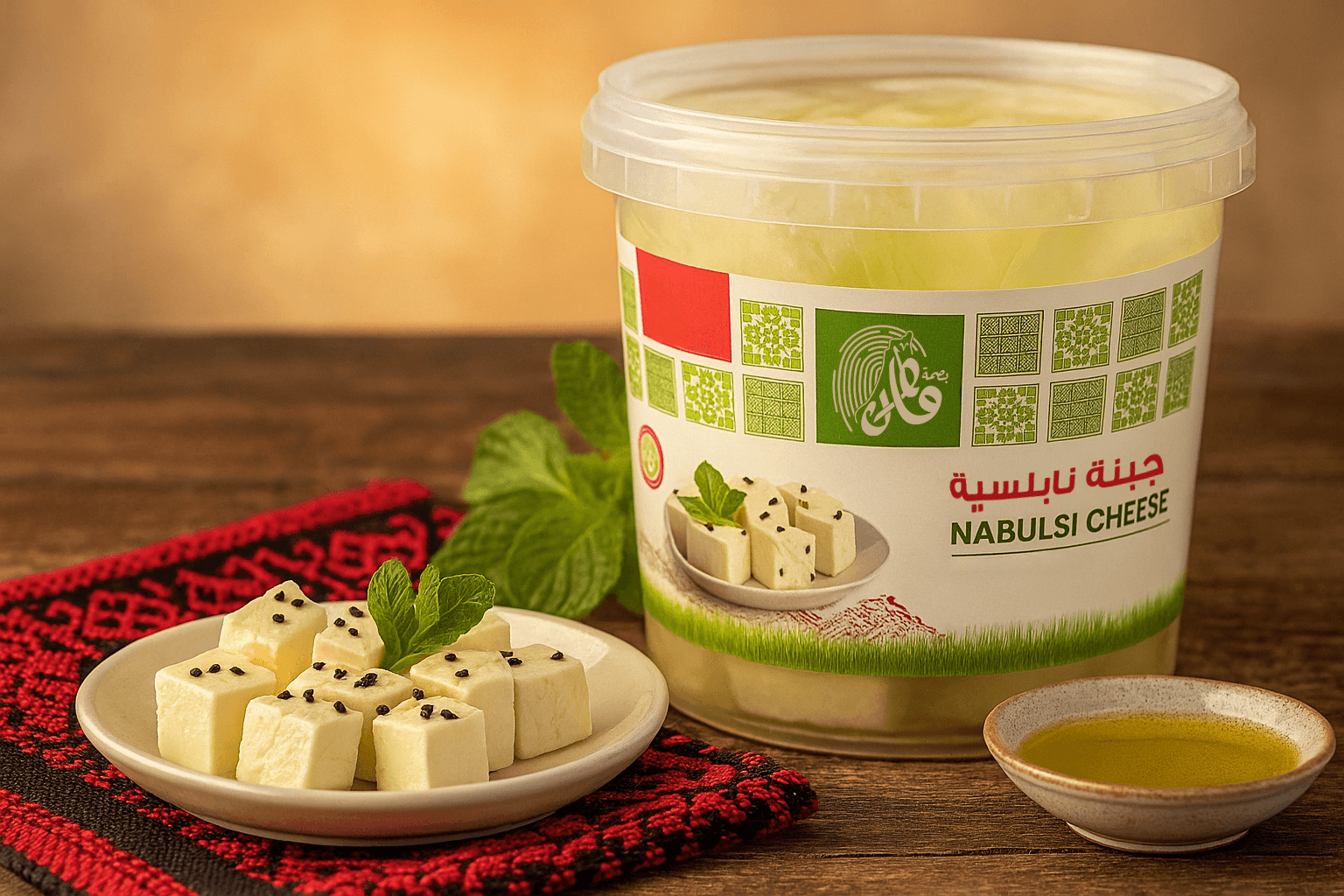 Boiled Nabulsi cheese, 1.5 kg.